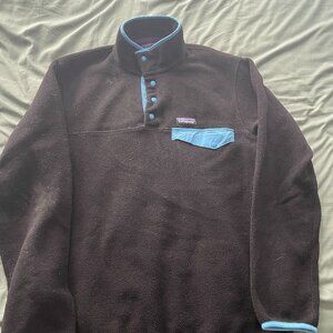 Patagonia Quarter Zip Fleece | Size: Large | Colour: Black and Blue